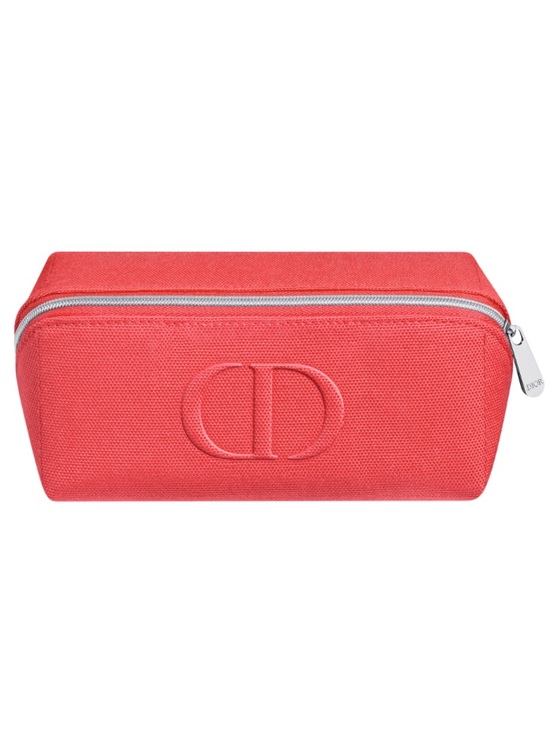 Dior Accessories - Dior Beauté Bright Coral Red Makeup Cosmetic Bag